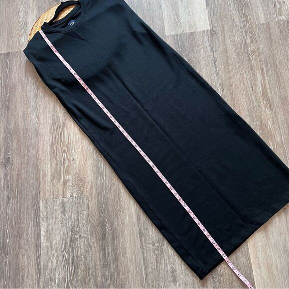 Gap cap sleeve black‎ midi dress small TALL - Picture 7 of 7